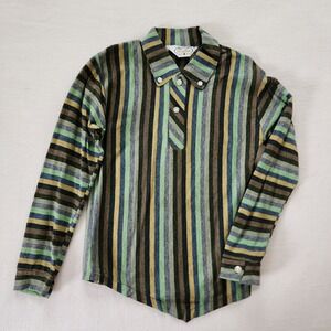 Vintage 60s Striped Long Sleeve Shirt kids 8